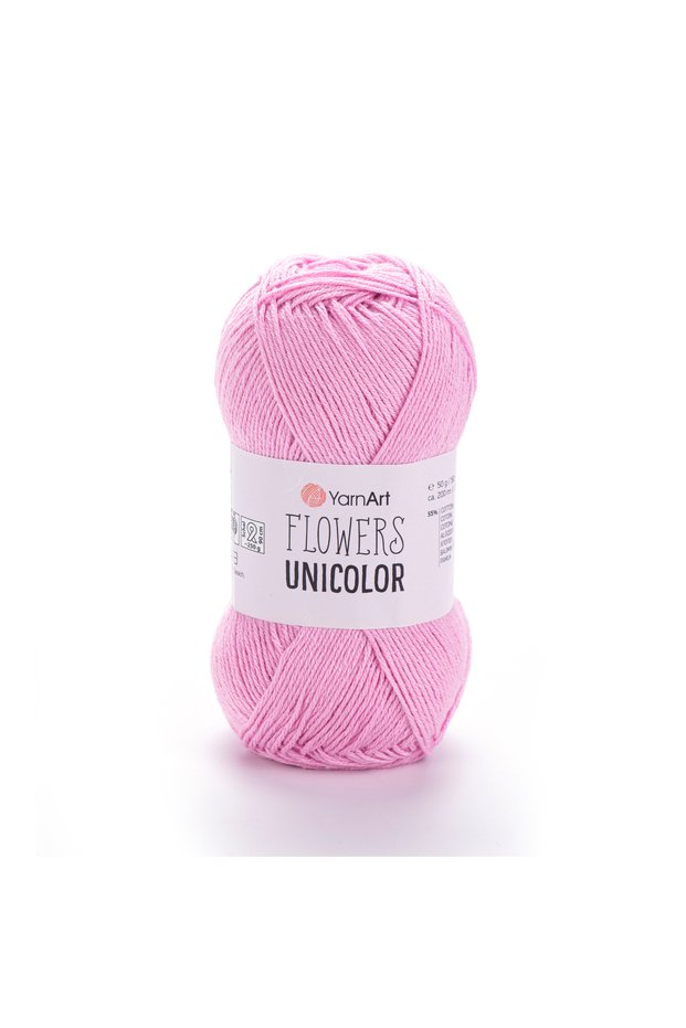 Flowers Unicolor - Hand Knitting Thread Pink-740