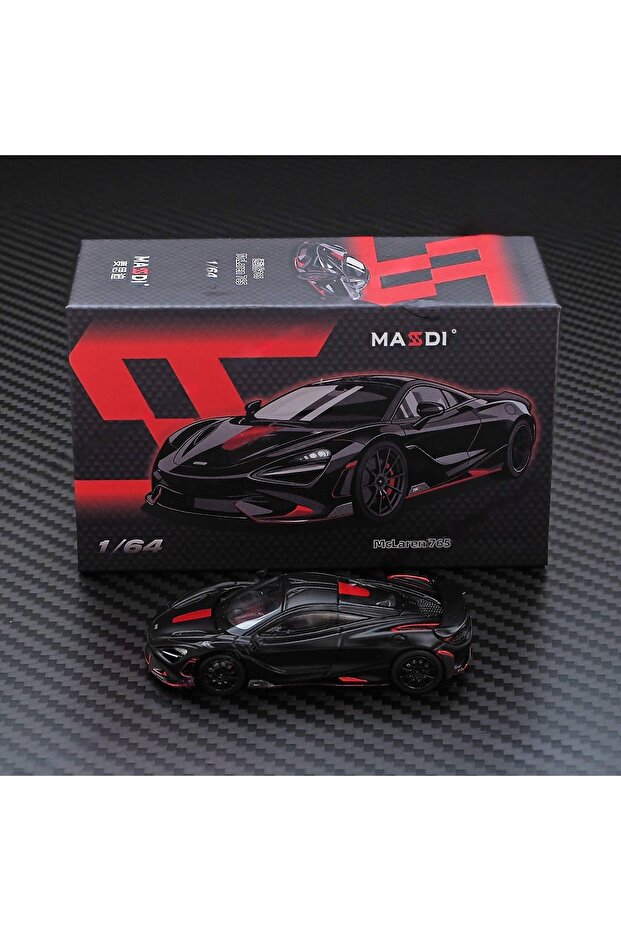 CVL 1203 Black McLaren 765LT "Black Samurai" – 1:64 Scale Die-Cast Supercar Model in Premium Alloy,