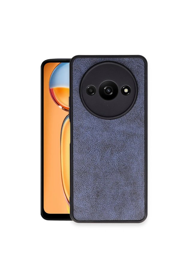 غطاء حماية جلدي من أراس لهاتف Xiaomi Redmi A3 4G - أزرق داكن