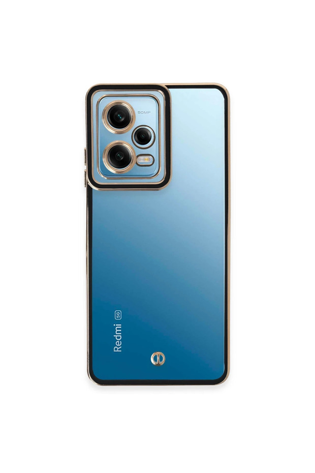 حافظة هاتف Xiaomi Redmi Note 12 5G من السيليكون بعدسة ليفا - أسود
