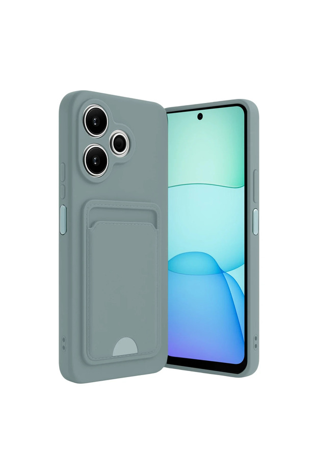 Xiaomi Redmi 13 4g Case Kelvin Silicone with Business Card - Light Green