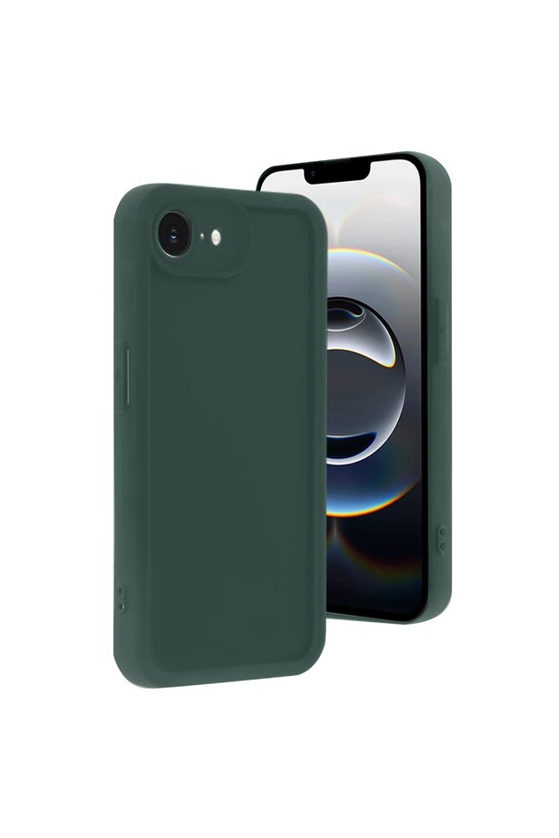 غطاء سيليكون فييرا لـ Apple iPhone 16E - أخضر داكن