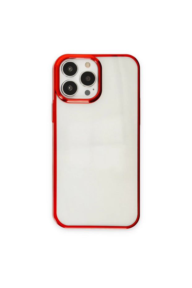 غطاء سيليكون لـ Apple iPhone 13 Pro Max - أحمر