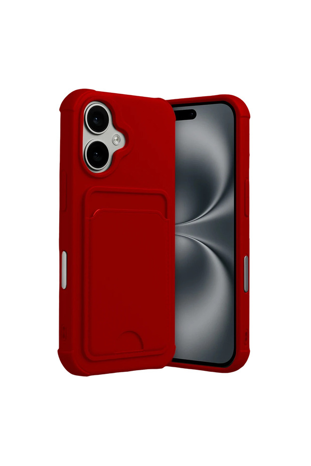Apple iPhone 17 Kelvin Silicone with Business Card - Red