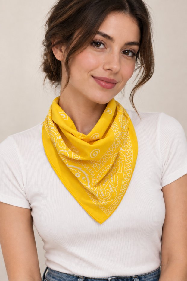100% Cotton Unisex Ethnic Patterned Bandana Scarf