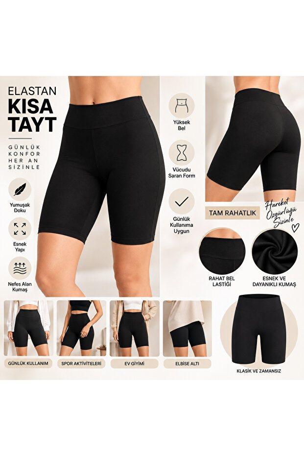 Tutku Short Leggings Black