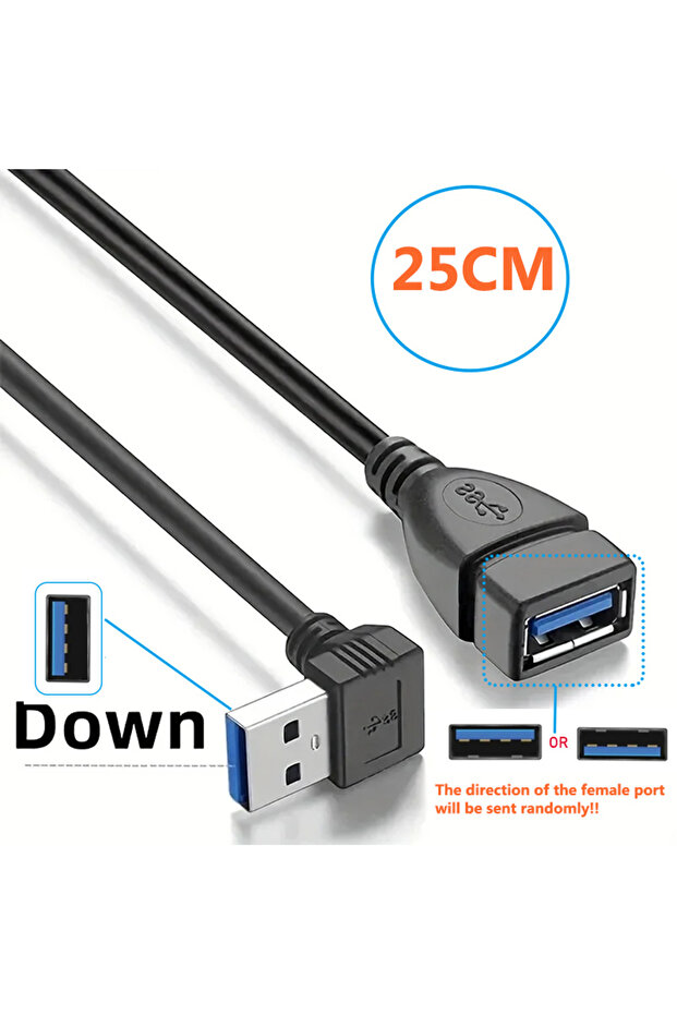 down 1PCS Short USB 3.0 Extension Cable up to 5Gbps USB 3.0 Male to Female Cord Extension USB 3.0 Po