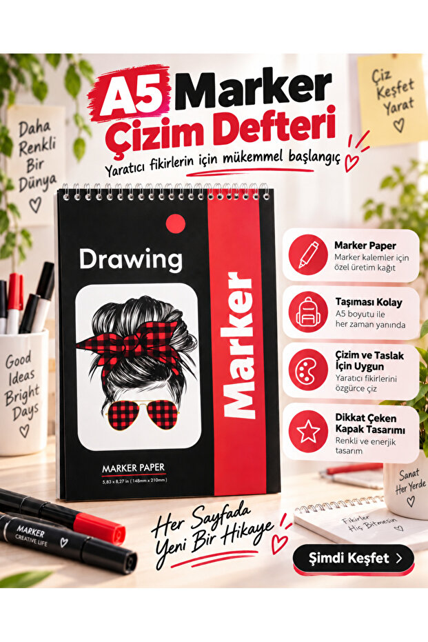 Sketchbook Drawing Notebook Marker Drawing Notebook A5 Size