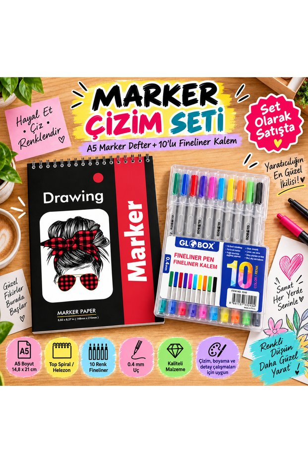 Drawing Pad Marker Drawing Pad and Finelineer Pen