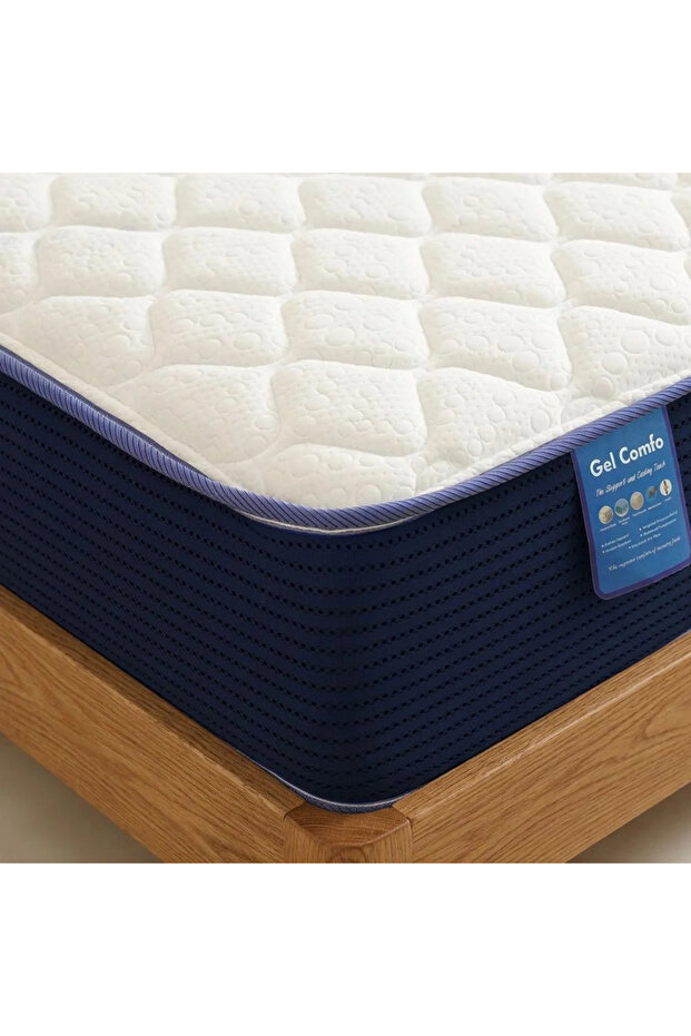 Gel Pocket Spring & Memory Foam Mattress 200X200X25 cm | Super King Bed Mattress | Medium Soft Feel