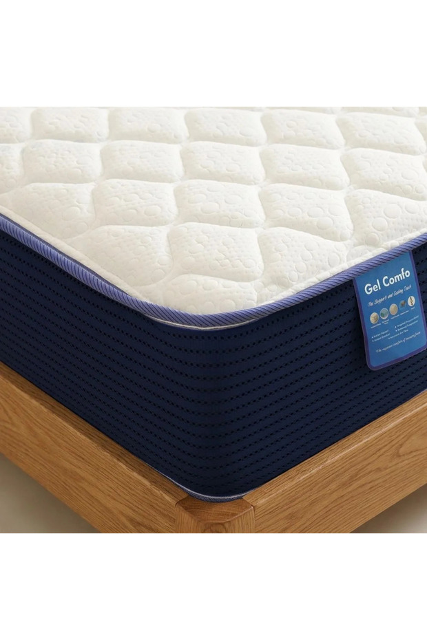 Gel Pocket Spring & Memory Foam Mattress 160X200X25 cm | Queen Bed Mattress | Medium Soft Feel