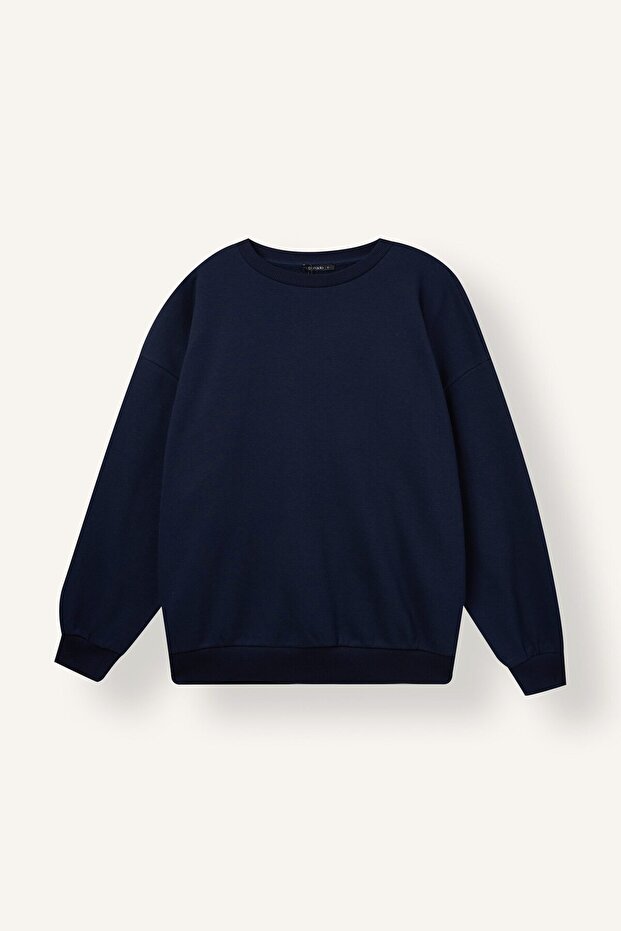 Oversize Crew Neck Basic Thick Basic Sweatshirt F9628Ax25Au