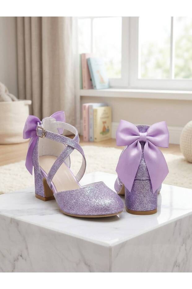 Children's Short Heeled Evening Dress Shoes