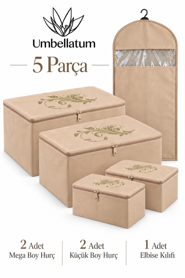 Storage Bag - Organizer - Storage Bag Large, Small Size and Clothes Cover Set of 5
