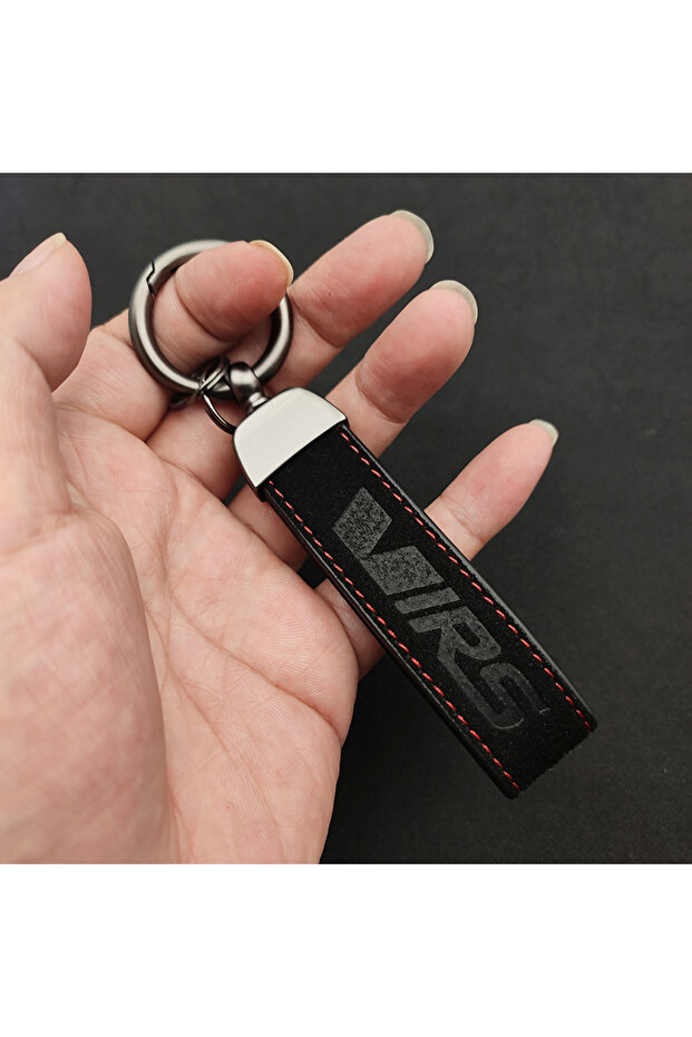 vrs Keycain Luxury Suede Leather VRS Keyring Car Keychain For Fabia Superb Kodiaq MK1 MK2 MK3 Octavi