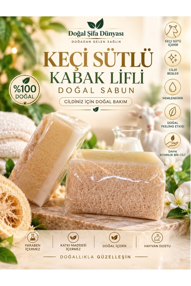 Natural Pumpkin Fiber Soap with Goat Milk