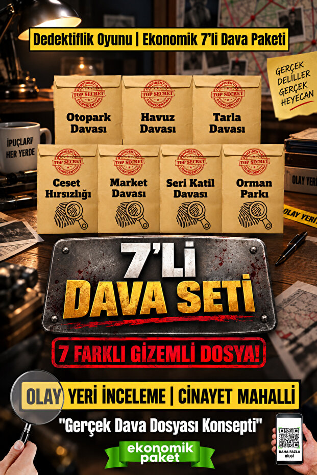 7-Pack Case Solving Murder - Economic Package Detective Game - Case Solving Game - Who Is the Killer Game