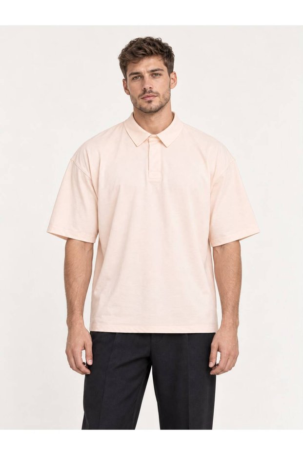 Men's Polo Neck Oversize T-Shirt