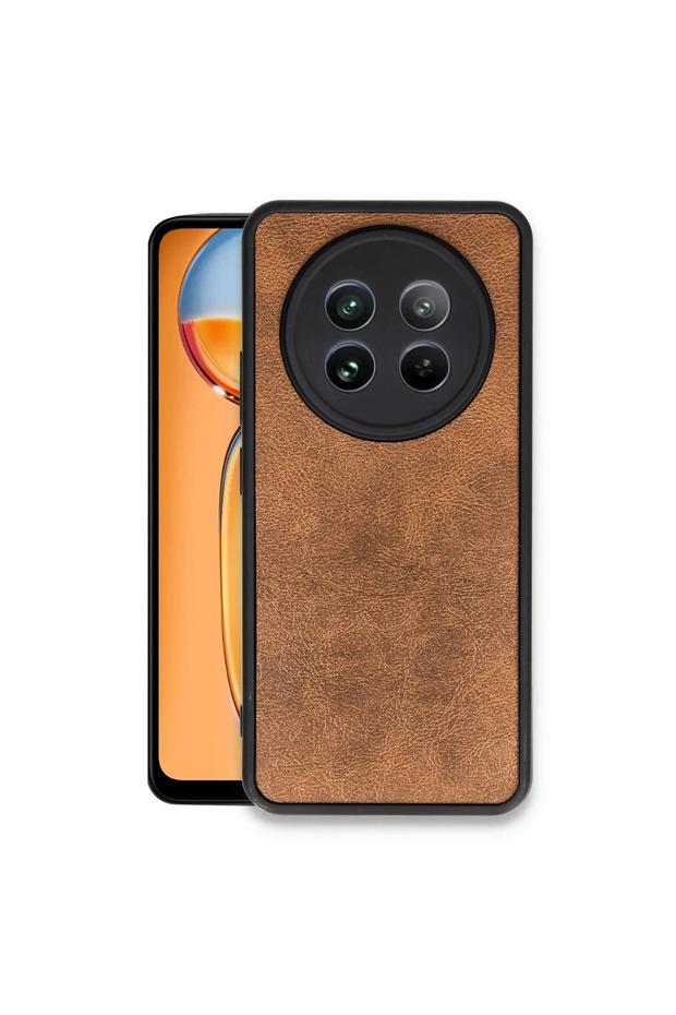 Realme 12 5g Case Aras Leather Cover - Tan