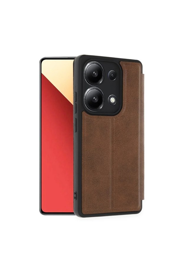 غطاء حماية قابل للطي لهاتف Xiaomi Redmi Note 13 4G - أسمر