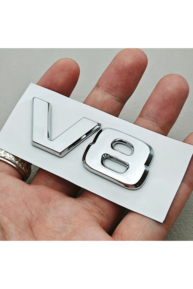 V8 Chrome 3D ABS Black Logo V6 V8 Leters Car Fender Side Sticker Emblem For Mercedes Menz AMG GT S50