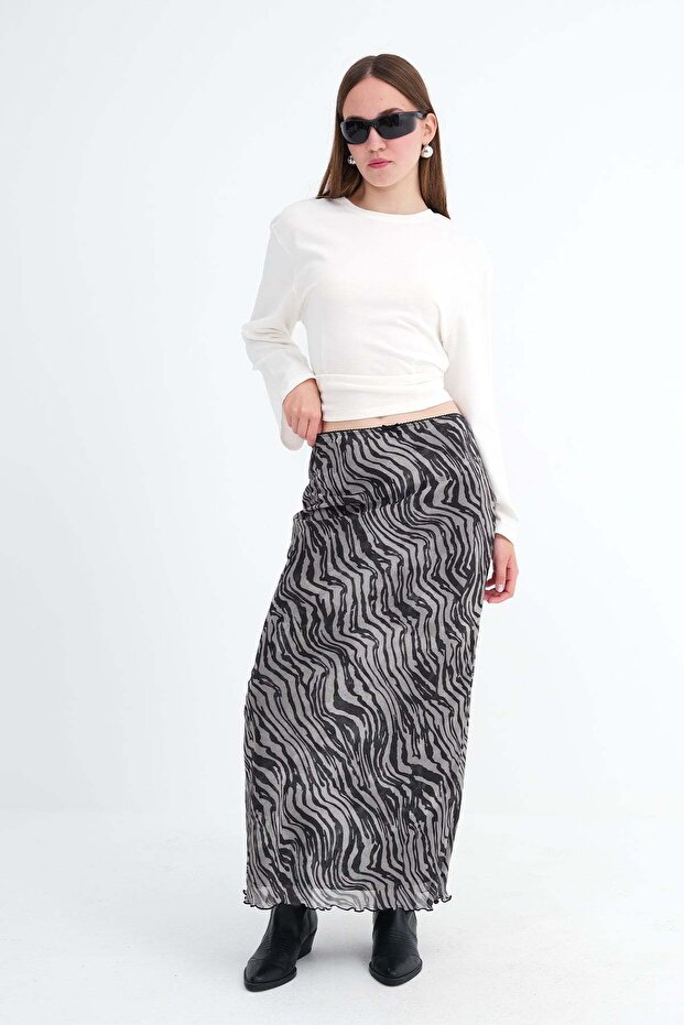 Lined Long Skirt E16803-E3