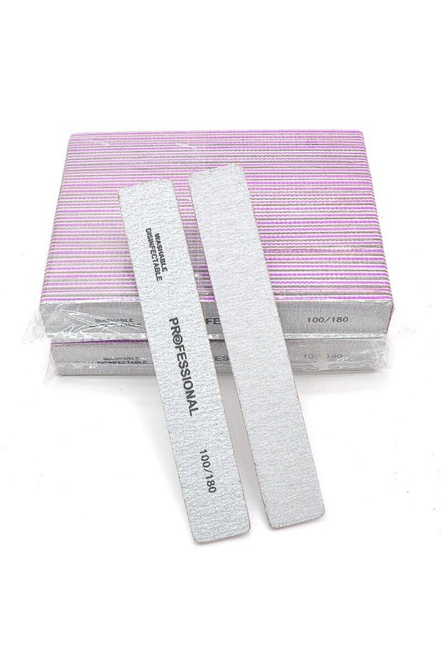 50PCs Grit100-180 50 Pcs/Lot Nail Files Professional Sandpaper 80/100/180 Grit Double Side Square Po