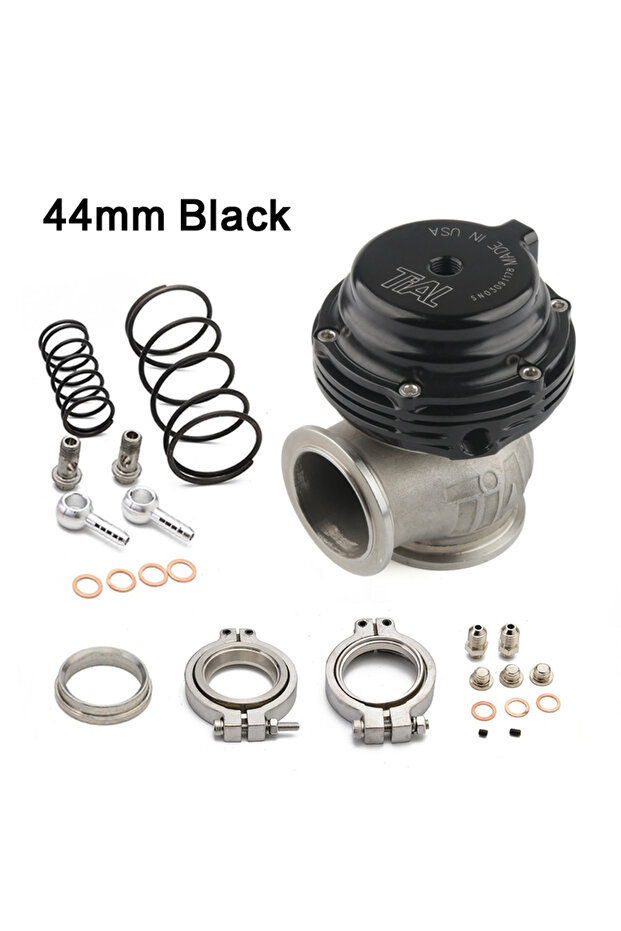 Black Water Cooler 44mm Wastegate External Turbo With Flange Hardware MV-R Water Cooled With Logo Re