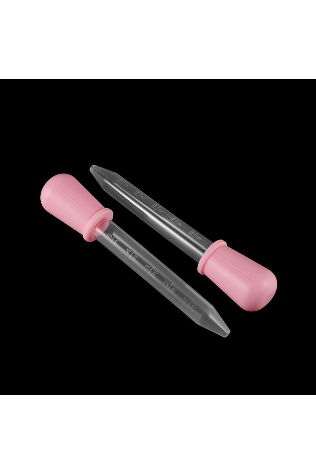 2Pcs Pink 2/5pcs 5ml Clear Silicone Dropper Graduated Pipette Liquid Food Dropper for Epoxy Resin Ca