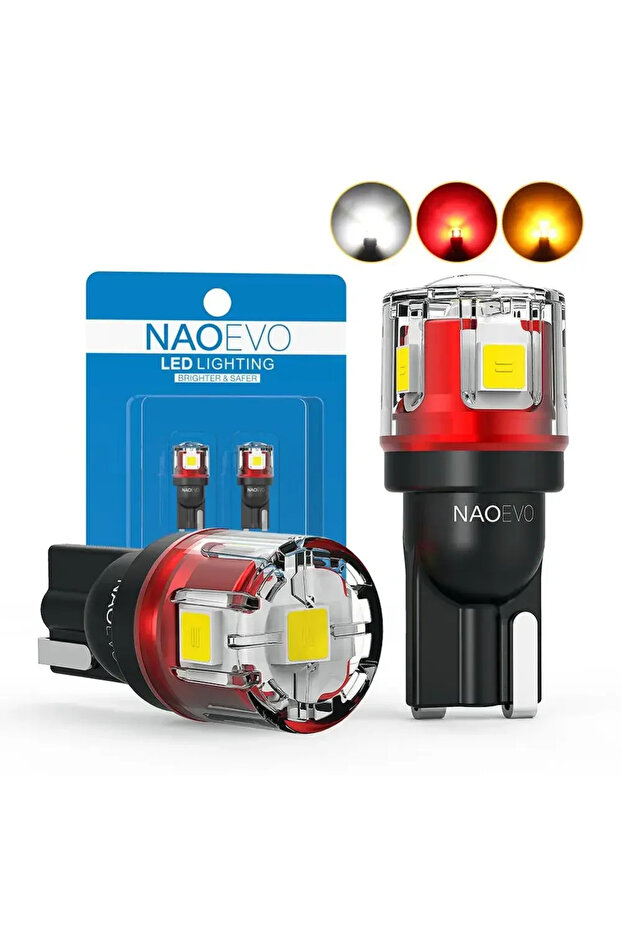 WHITE NAO W5W T10 LED CANBUS No Error 5W5 12V 24V 5W 750Lm Super Bright Car Interior Side Light 194