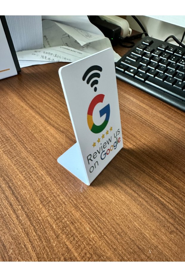 White-K 13.56Mhz Programmable Google Review Card NFC Station Table Acrylic Stickers Waterproof NFC S