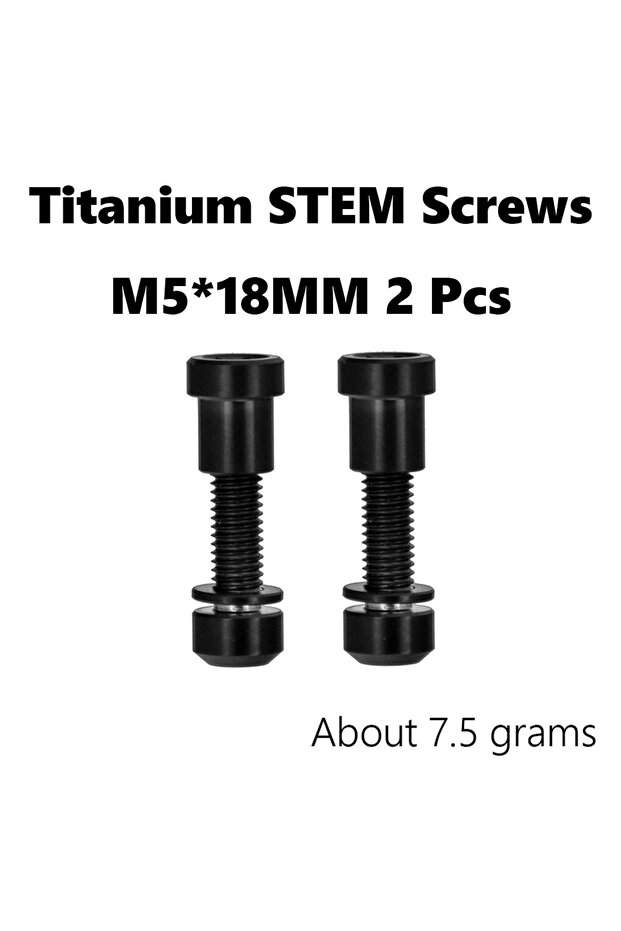 M5-18 2pcs Black KOCEVLO X01 Road Integrated Bicycle Handlebar Plastic Washer and Titanium alloy scr