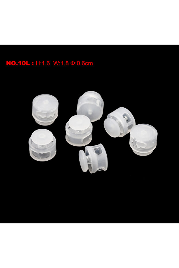 10 big 10pcs Cord Lock Plastic Stopper Cord Ends Toggles Clip Buckle Transparent Clear Frost For Sho