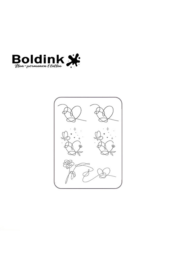 B044-0810M Heart butterfly Temporary Tattoo,Lasts To 15 Days New Technology Magic Waterproof Semi Pe