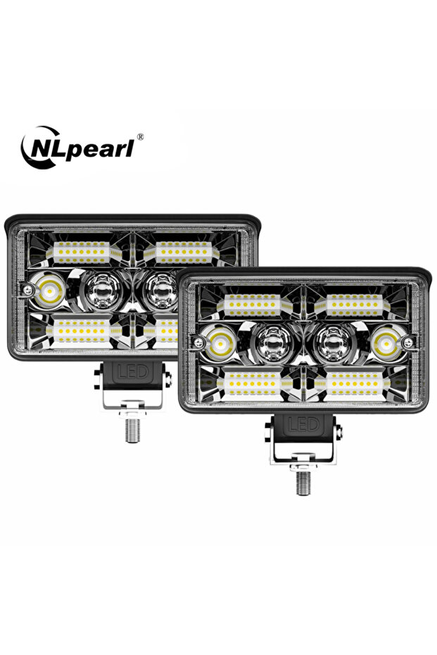 2 pcs Nlpearl Car 4inch LED Light Bar Yellow White Off Road Spotlight Work Light For Truck Tractor 4