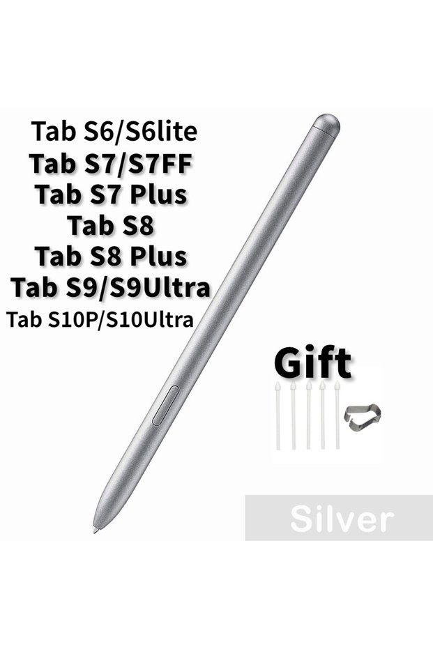 Silver S Pen for Samsung Galaxy Tablet S8 S7 FE S6 Lite S7+ S8+ S9 S9FE S10plus S10U Tablet Pen Sty