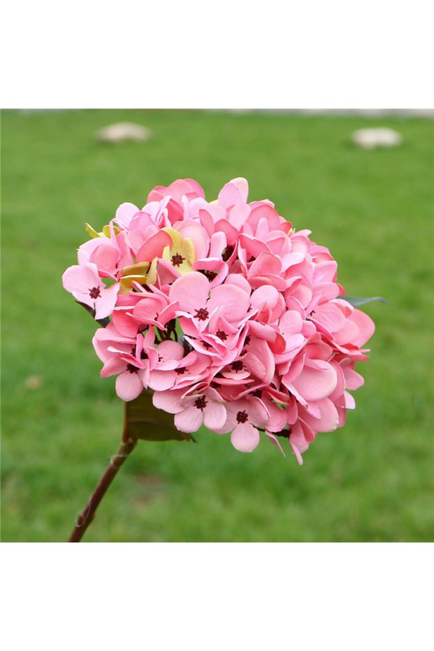 1pc Pink Artificial Hydrangea Wedding Flowers Wall Home Room Decoration Accessories Diy Bridal Bouqu