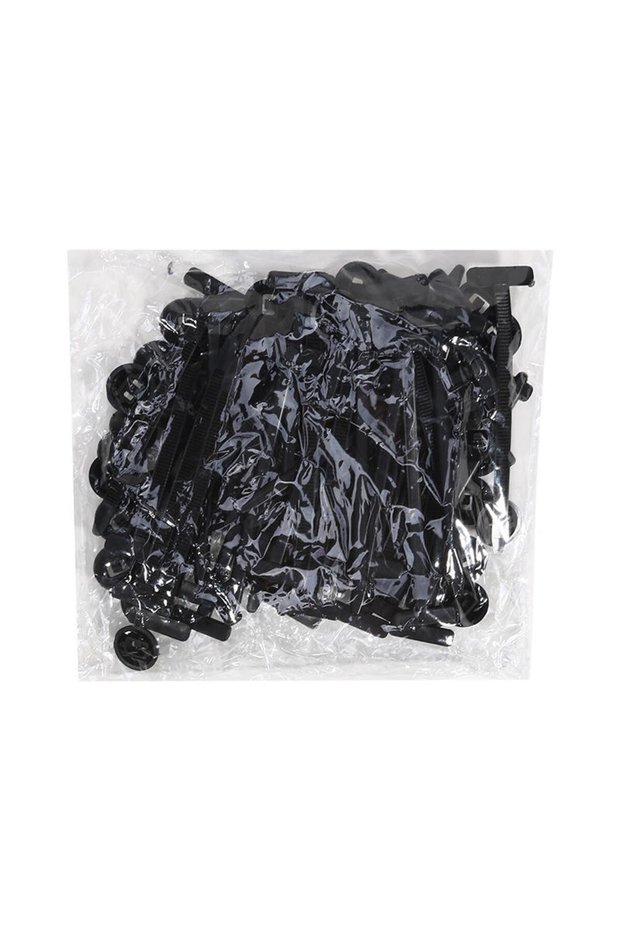 Black 50PCS 50/100PCS Plastic Cable Ties Nylon Wrap Fixed Fastener Clips Car Hose Fastening Zip Stra