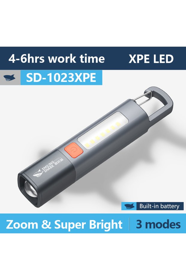 Lithium Polymer Battery SD-1023XPE 1pc Smiling Shark SD1023 LED Torch Light XPE Super Bright Flashli