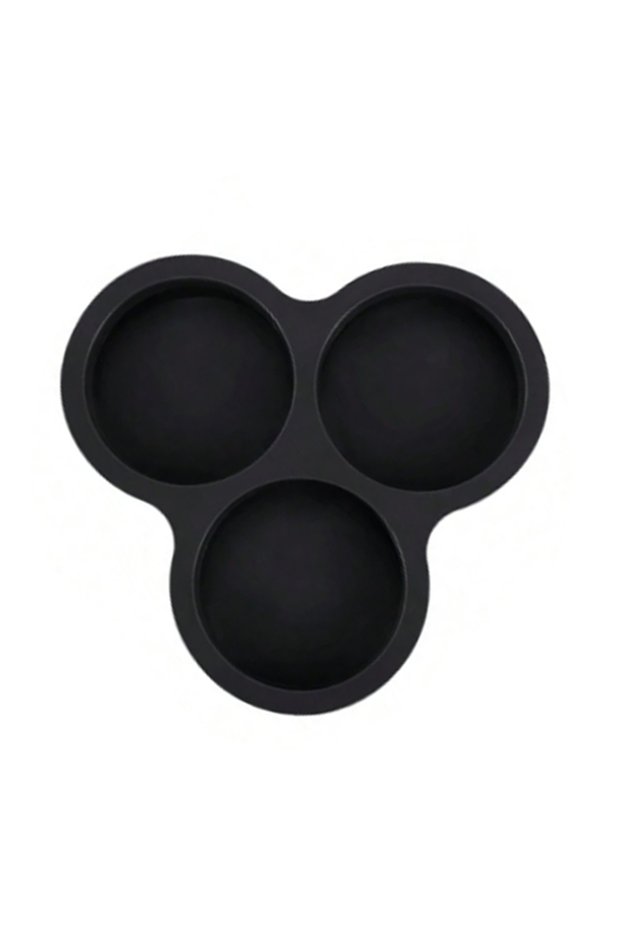 Black Silicone Egg Mold Air Fryer Egg Pan Reusable 3-Cavity Muffin Cake Baking Mould Kitchen Cooking