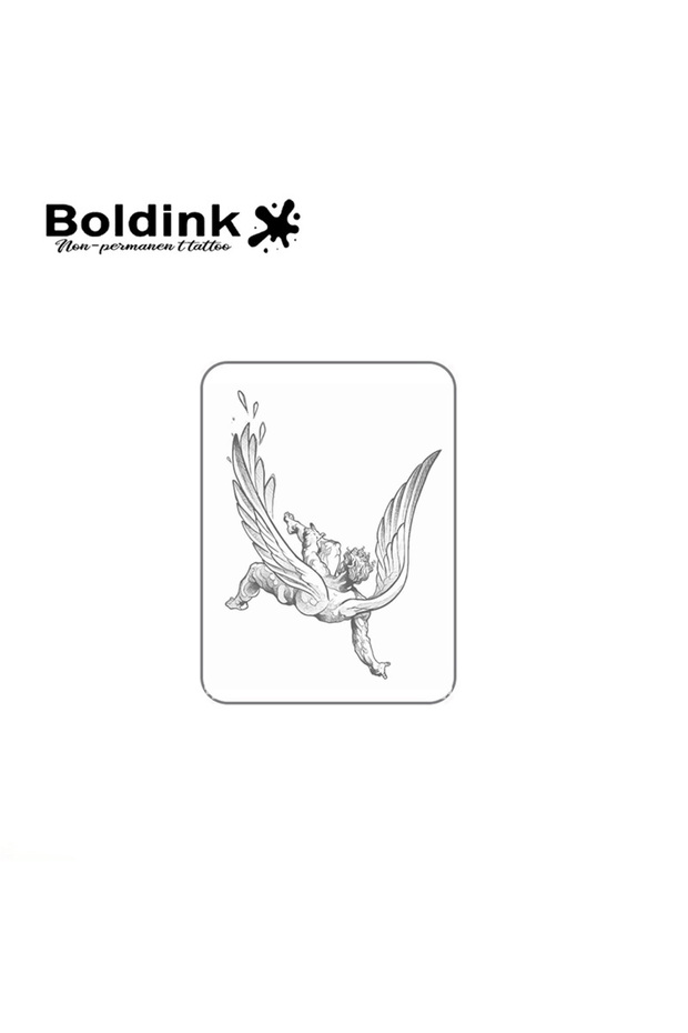 B205-0810M Boldink Fallen Angel Temporary Tattoo,Lasts To 15 Days New Technology Magic Waterproof Se