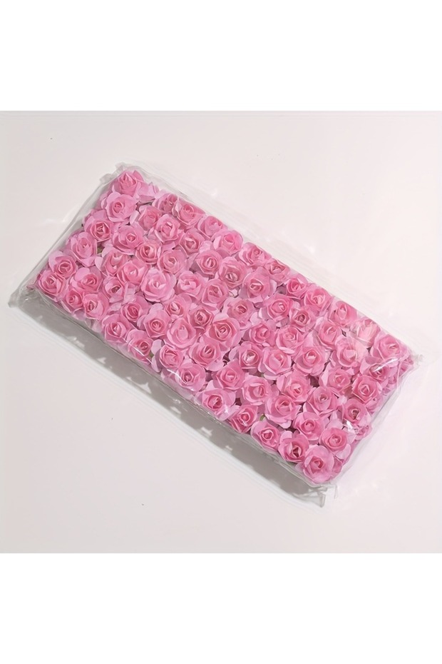 144Pcs Pink 144Pcs/bag Artificial Rose Flower Bouquet Wedding Garland Decorations for Home Room Pa