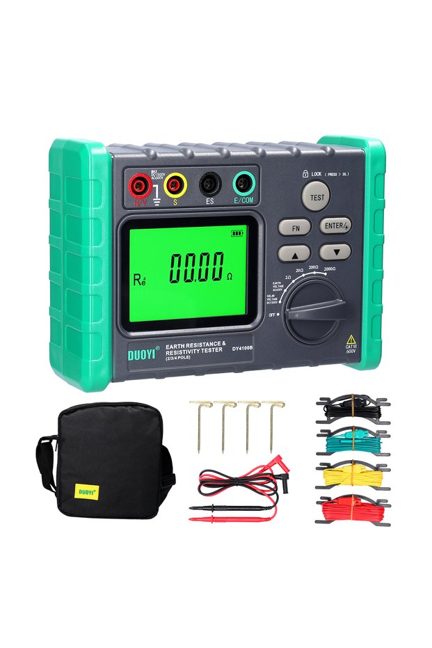 DY-4100B High Accurancy Digital Grounding Resistance Tester Multi-Gear Ground Resistance Tester Volt