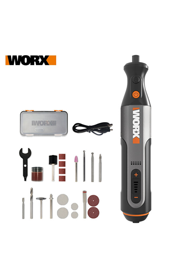 WX106 Worx 8V Rotary Tool WX106 Cordless Mini Drill Engraving Grinding Polishing Machine USB Charger