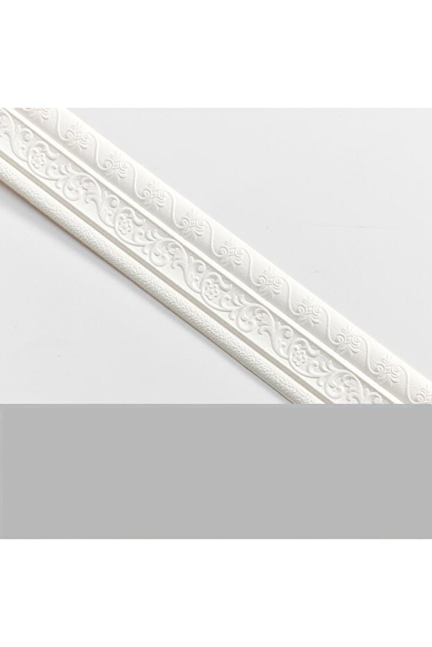 2mX7.8cm WHITE 1PC 2.3mX7.8cm 3D Self Adhesive Wall Sticker Waterproof Wallpaper Skirting Border Hom