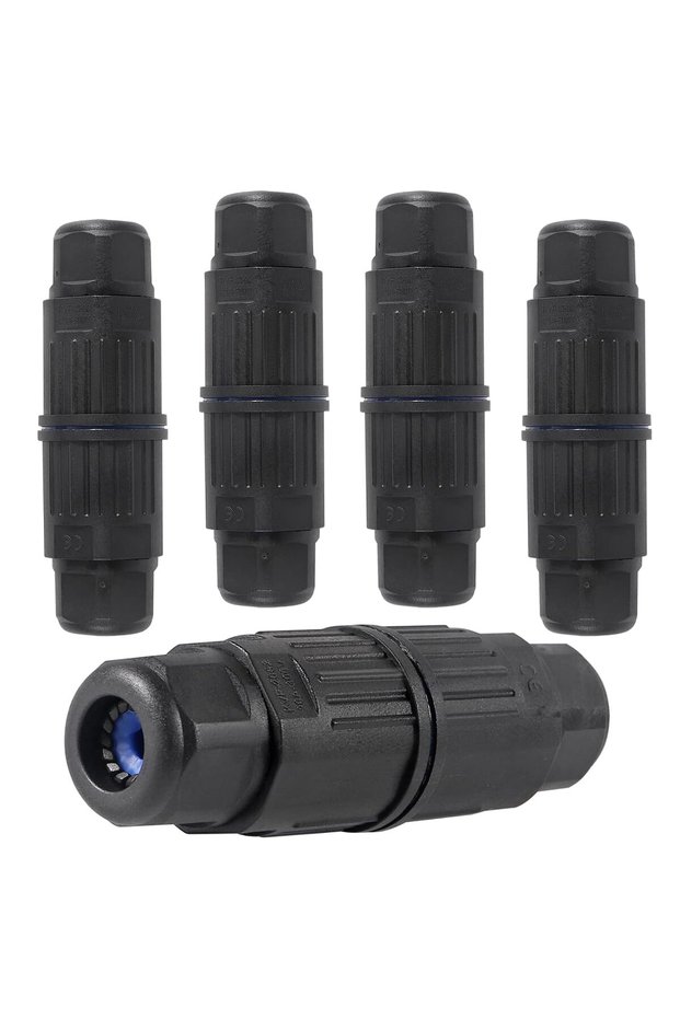 3P 5pcs 3pin 5Pcs Waterproof Cable Connector 3 Pin Wire Connector 3 Way Inline Wire Connector Push i