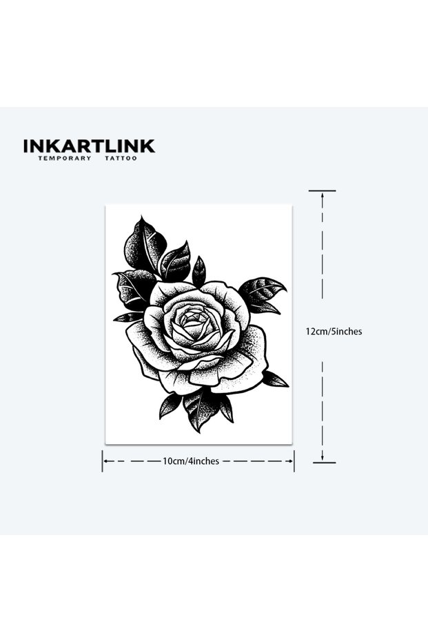 IN-E220 Flower temporary tattoo sticker, waterproof magic tattoo, lasts to 15 days fake tattoo, semi