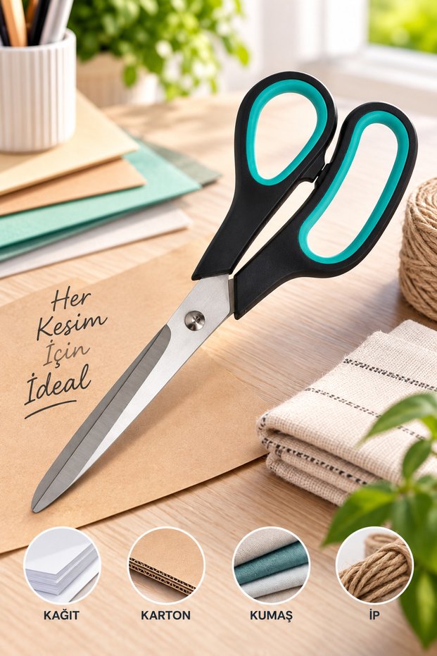 Scissors Large Size 8.5 Inch Scissors | | Office Scissors Special Series | | Steel Body Stainless | | Plastic That Doesn'T Hurt Your Hands | | Hobby Scissors Sharp Blade Office Desk School Stationery Paper Cardboard Multi-Purpose Scissors 8.5