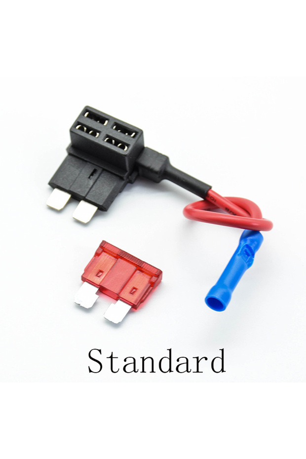 2pcs Standard 2Pcs Car Fuse Holder 12V Micro/Mini/Standard Size Add-a-circuit Piggy Back Fuse TAP
