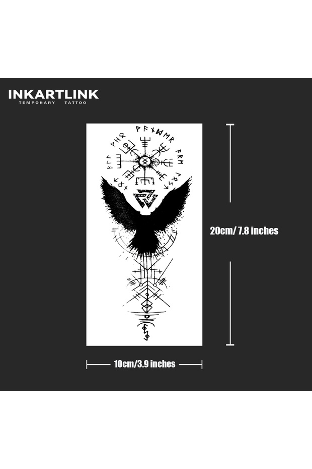 935-1020XL Evil Symbol Temporary Tattoo,Lasts To 15 Days New Technology Magic Waterproof Semi Perman